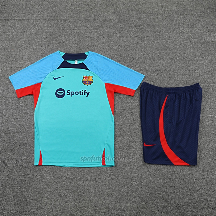 Chandal del Barcelona Manga Corta 2022-2023 Verde - Pantalon Corto